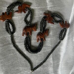 Wooden Animal Beaded Necklace